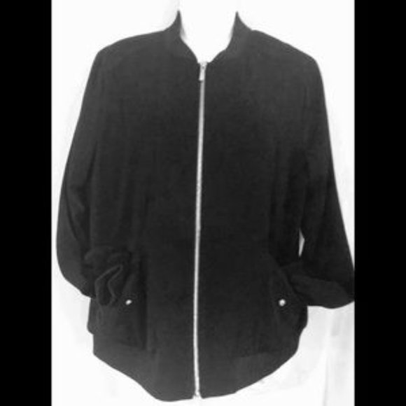 Susan Graver Bomber Jacket - Picture 5 of 8